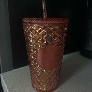 Starbucks Pink Tumbler with Straw